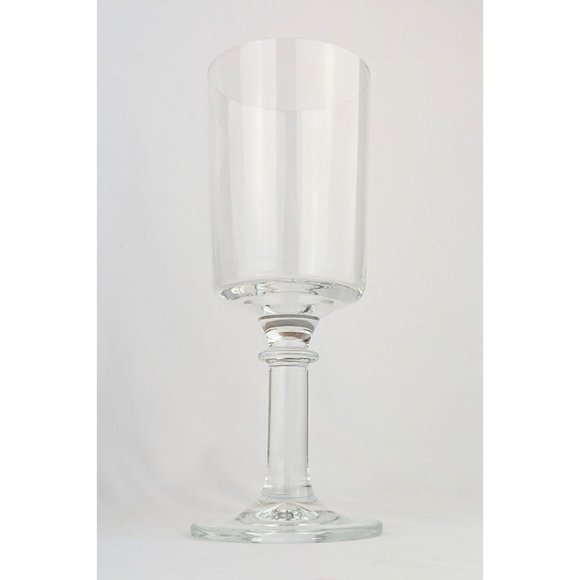 Set of 4 Tall Modernist Water Goblets Minimalist Clear Stemmed Drinking Glasses - Picture 8 of 8